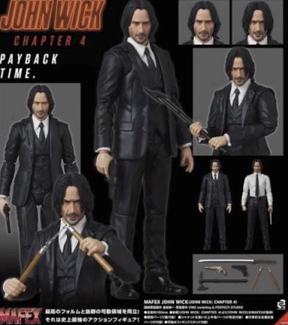 Mafex No 212 Deluxe John Wick /w extra torso (Chapter 4) 🚐2