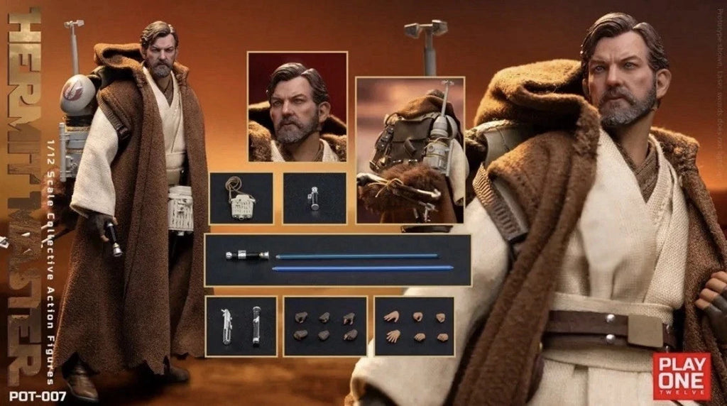 Star Wars Obi-Wan Kenobi Play One twelve 1/12 Hermit Master 🚐8