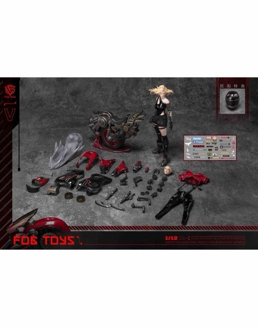 Fog Toys EA-03 1/12 Scale Biker Girl - UK SELLER0