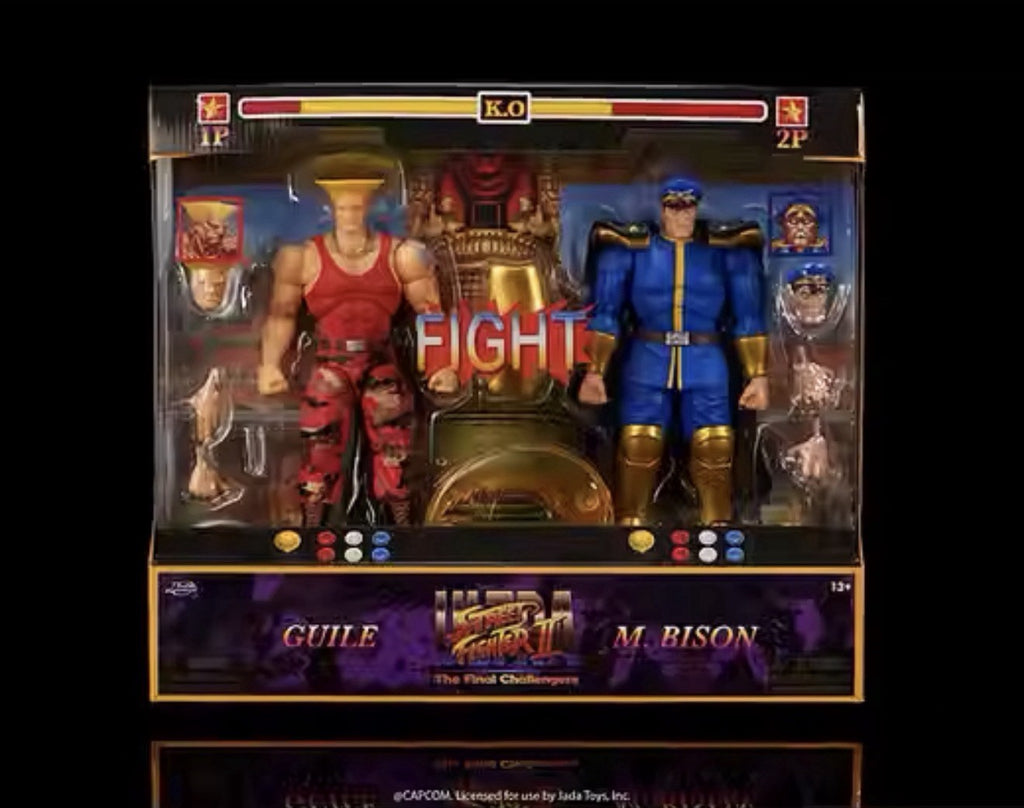 Jada Toys Street Fighter II Guile vs M Bison Versus Twin Pack PRESALE ✈️0