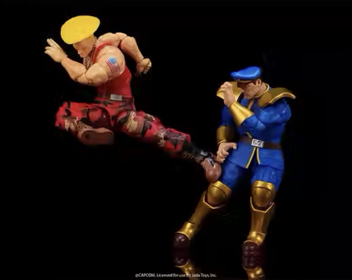Jada Toys Street Fighter II Guile vs M Bison Versus Twin Pack PRESALE ✈️2