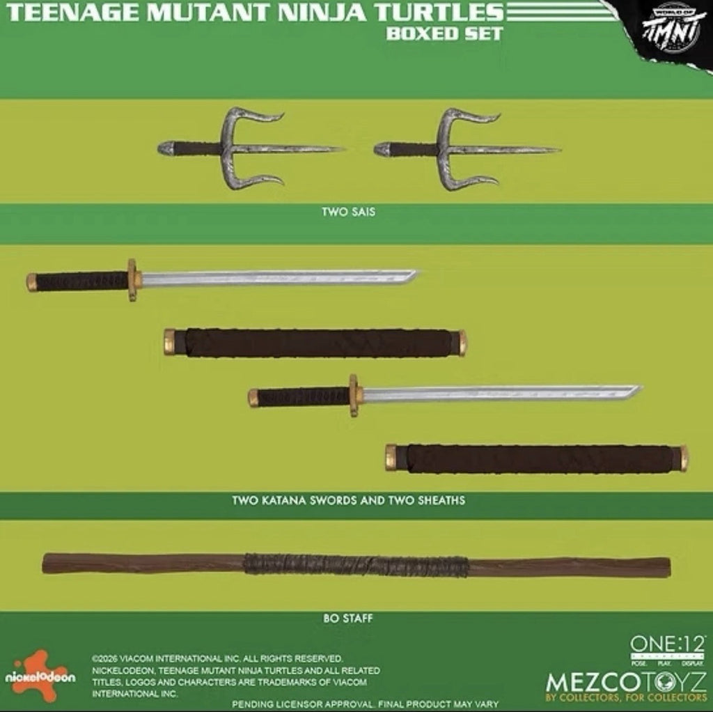 Mezco One:12 TMNT Teenage Mutant Ninja Turtles Boxed Set PRESALE ✈️9