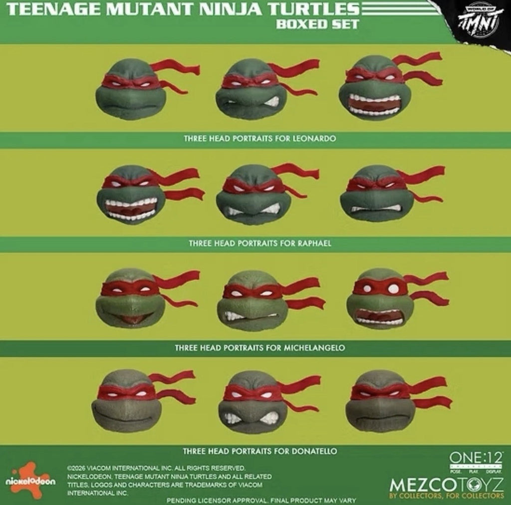 Mezco One:12 TMNT Teenage Mutant Ninja Turtles Boxed Set PRESALE ✈️5